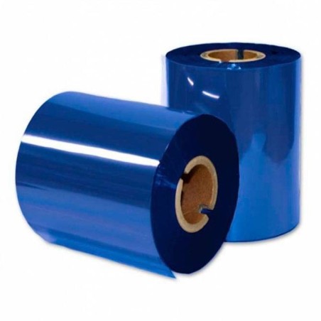 Ribbon Azul cera 110mm x 300m. Mandril 1/2 pulgada