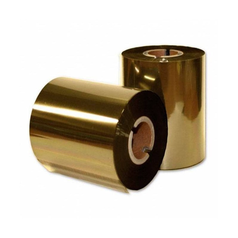 Ribbon Oro resina 110mm x 100m. Mandril 1 pulgada