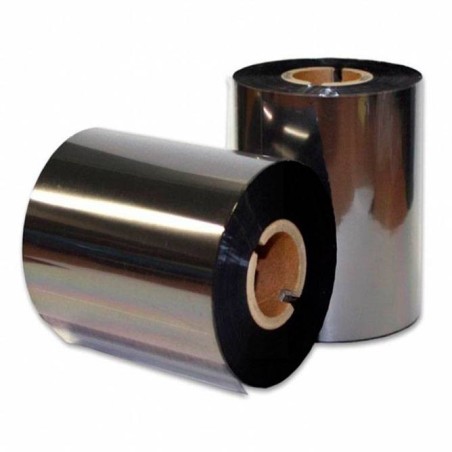 Ribbon Plata resina 80mm x 300m. Mandril 1 pulgada