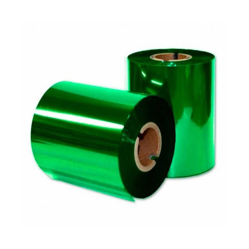 Ribbon Verde resina 83mm x 100m. Mandril 1/2 pulgada