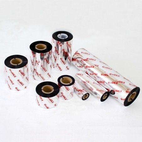 Ribbon Original Godex resina. 110mm x 300m (GRS 945). Mandril 1 pulgada
